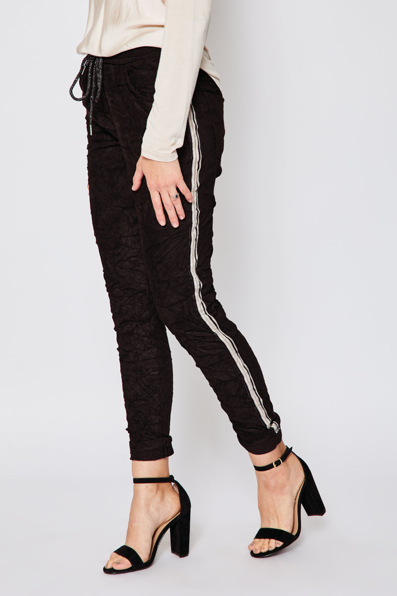 Black Suede Pants - Jacqueline B Clothing