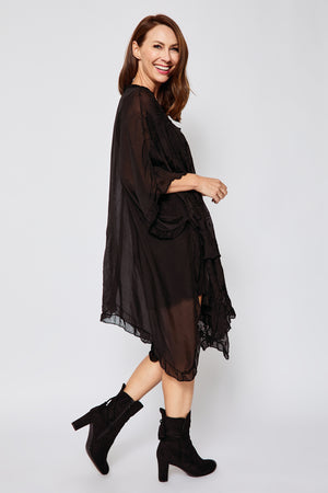 Flowy Embroidered Tunic Dress (Two Colors) - Jacqueline B Clothing