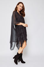 Flowy Embroidered Tunic Dress (Two Colors) - Jacqueline B Clothing