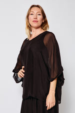 Italian Silk Flowing T Shirt (Three Colors) - Jacqueline B Clothing