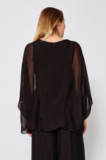 Italian Silk Flowing T Shirt (Three Colors) - Jacqueline B Clothing