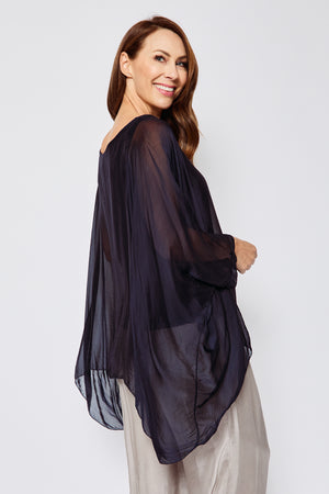 Italian Silk Soft Flowing Top (Two Colors) - Jacqueline B Clothing