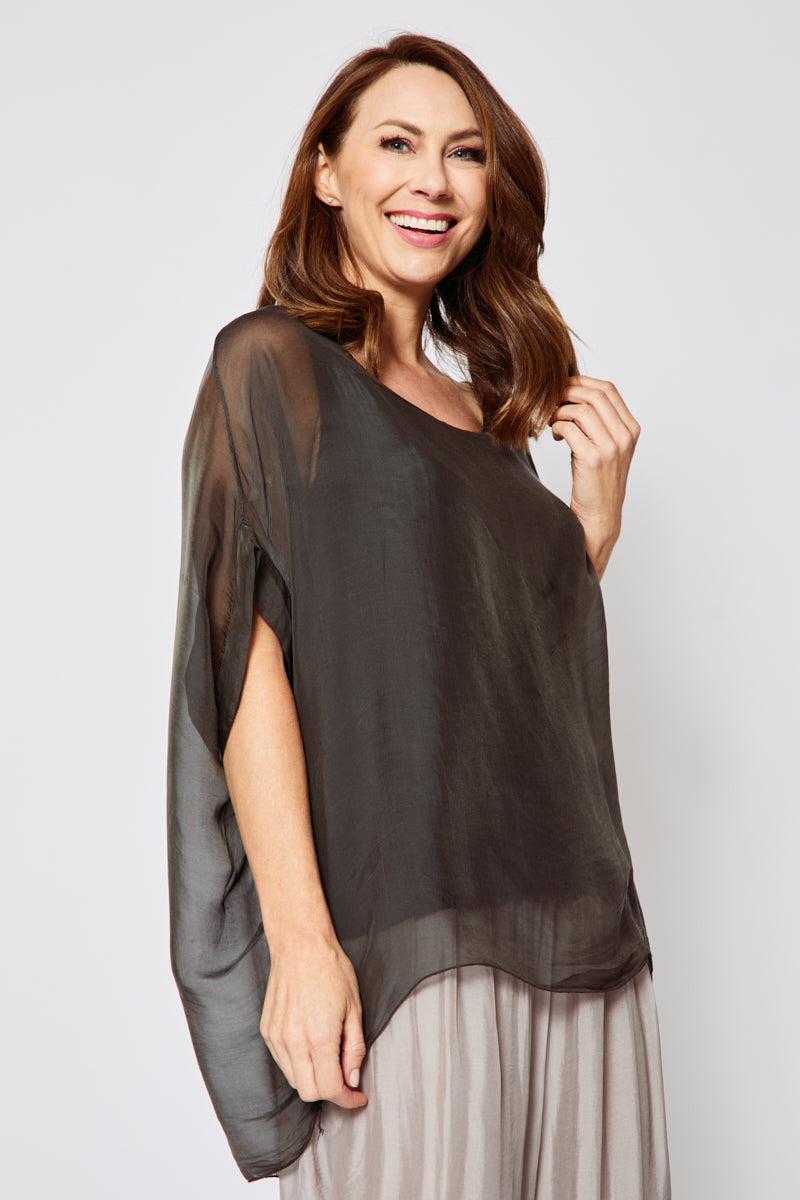 Italian Silk T -Shirt (eight colors) - Jacqueline B Clothing