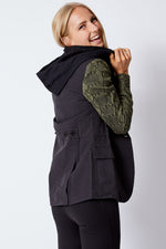 Zip-Out Hoodie Black/Olive Snake Jacket - Jacqueline B Clothing