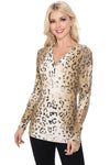 Leopard Ribbed Top - Jacqueline B Clothing