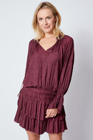 Herringbone Pattern Dress - Jacqueline B Clothing