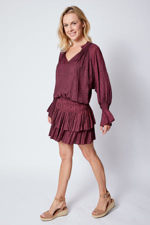 Herringbone Pattern Dress - Jacqueline B Clothing