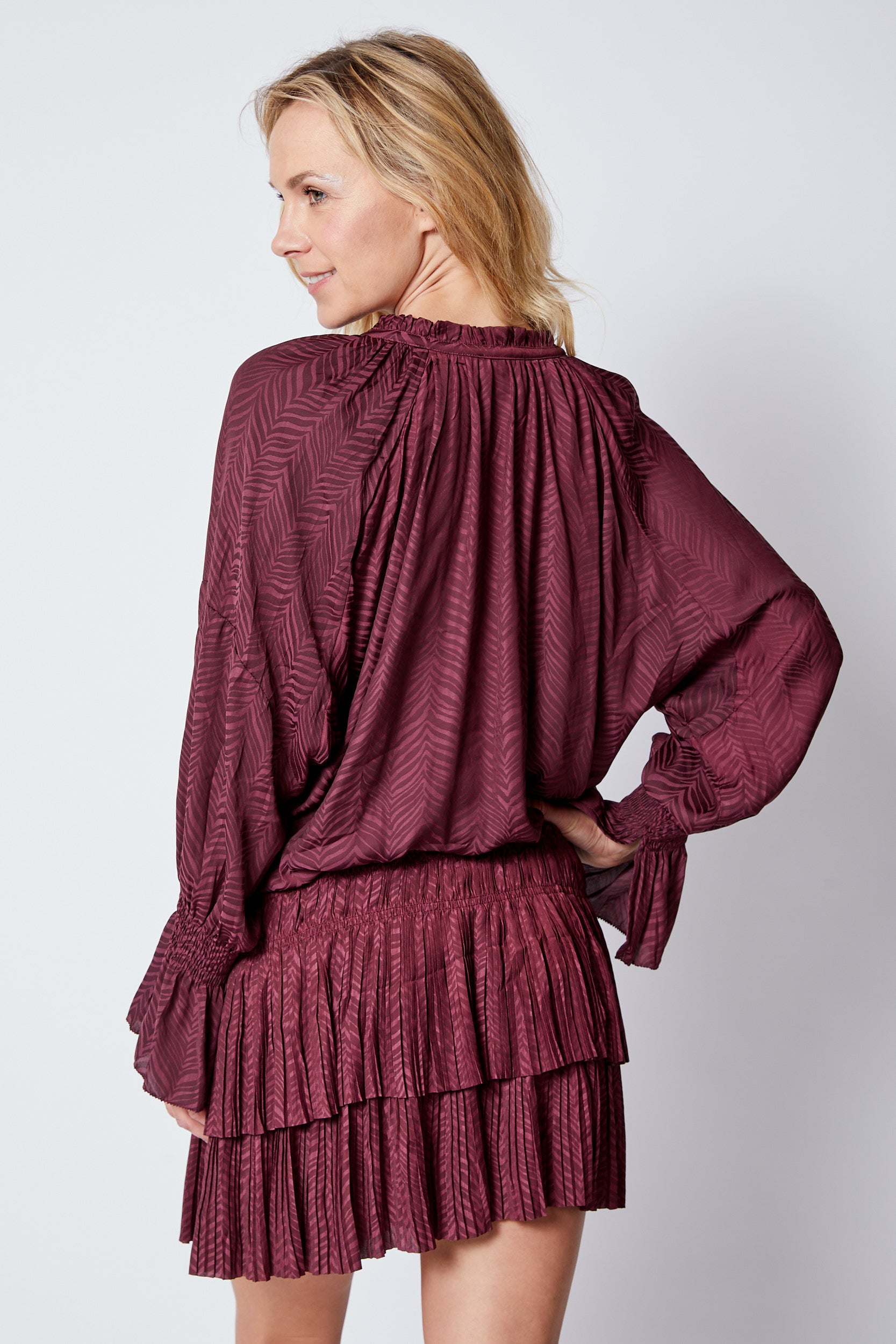 Herringbone Pattern Dress - Jacqueline B Clothing