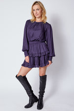 Long Sleeve Dress w/ Double Layer - Jacqueline B Clothing