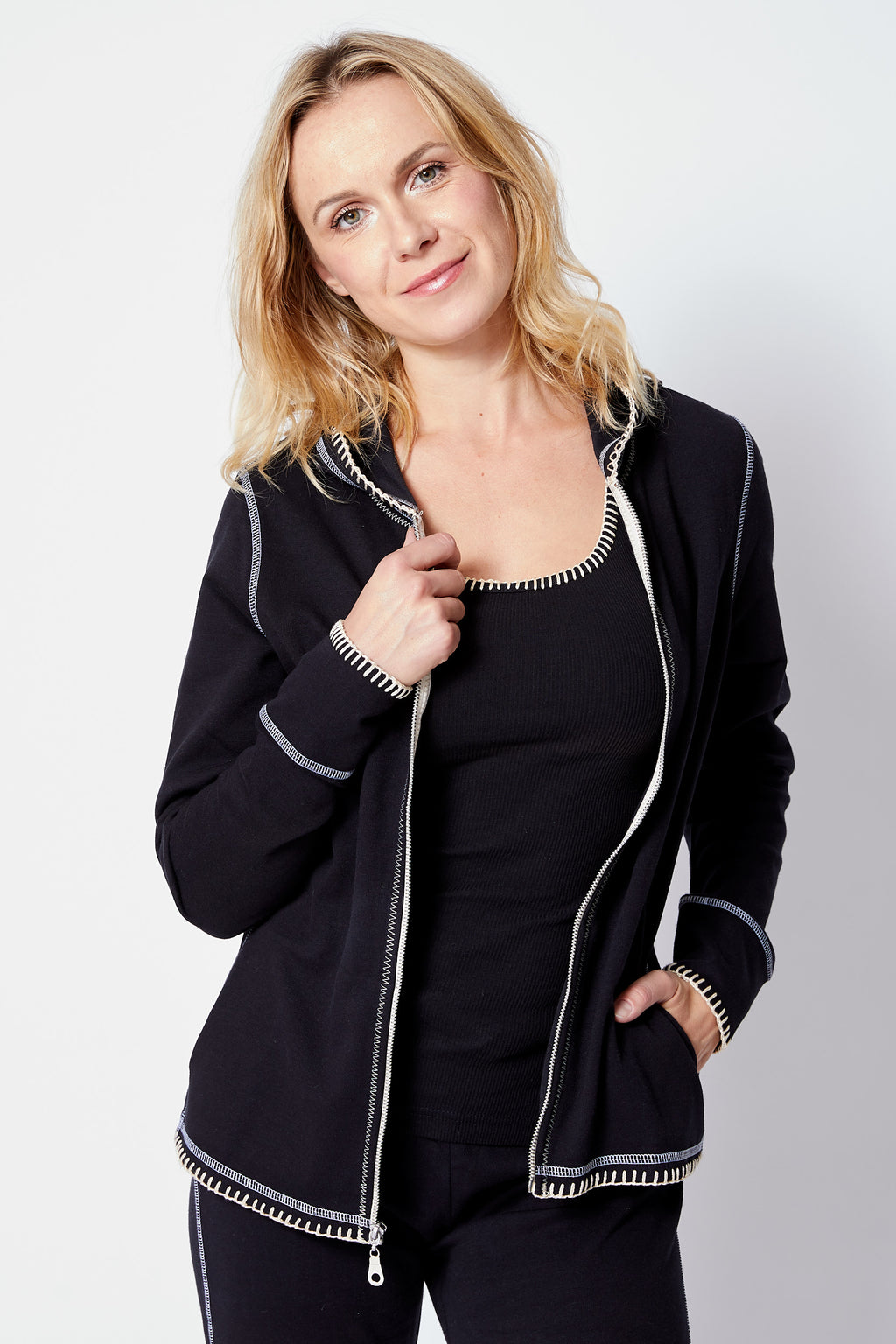 Black and Ivory Sweats - Jacqueline B Clothing