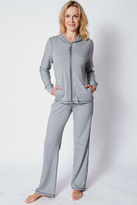 Gray Racer Stripe Sweats - Jacqueline B Clothing