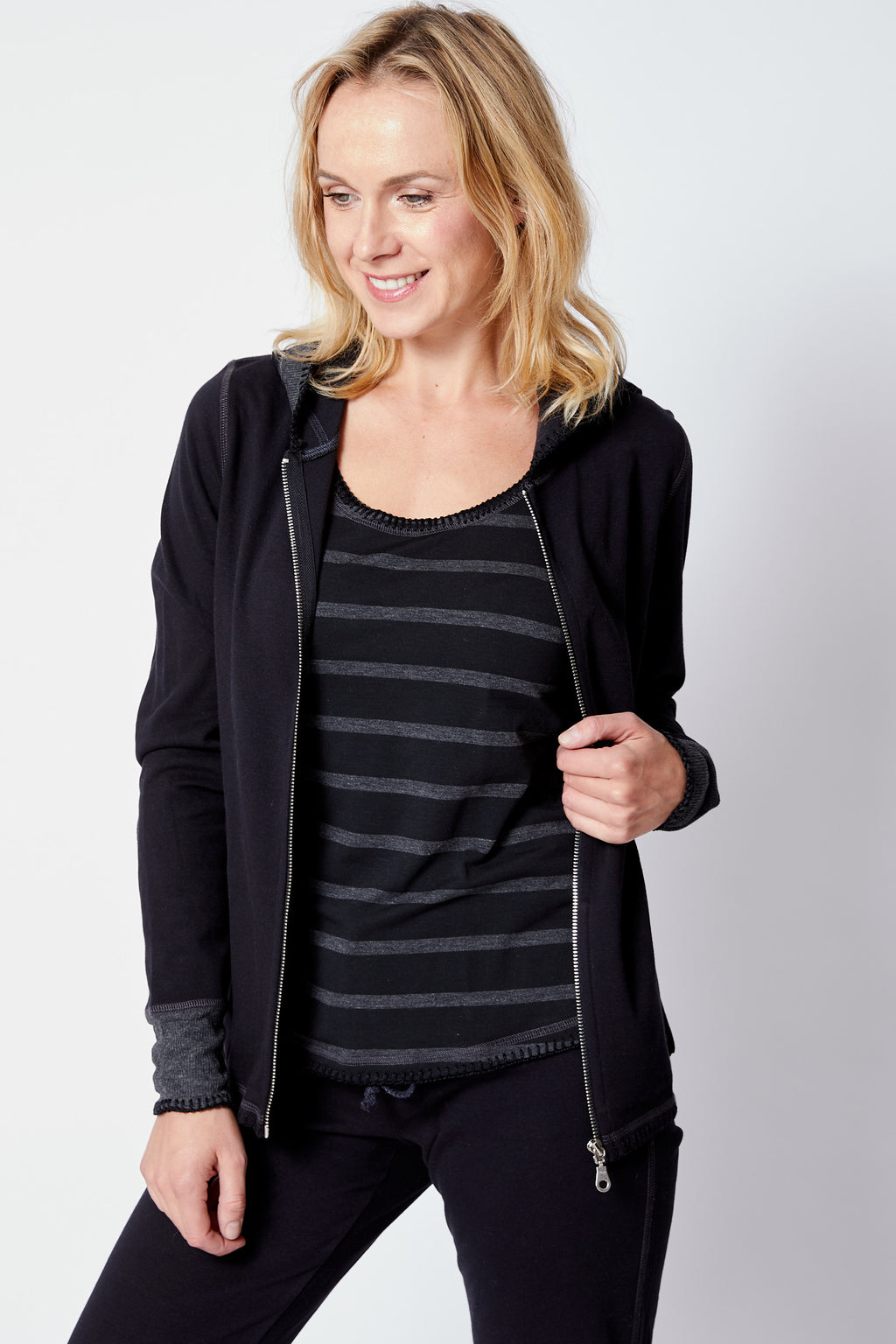 Striped Sweats - Jacqueline B Clothing