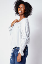 Gathered Sleeve Blouse - Jacqueline B Clothing