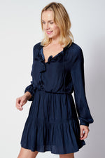 Long Sleeve Dress w/ Ruffled Front Top - Jacqueline B Clothing