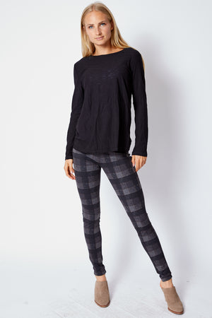 Brown Check Leggings - Jacqueline B Clothing