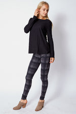 Brown Check Leggings - Jacqueline B Clothing