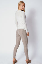 Beige Snakeskin Leggings - Jacqueline B Clothing