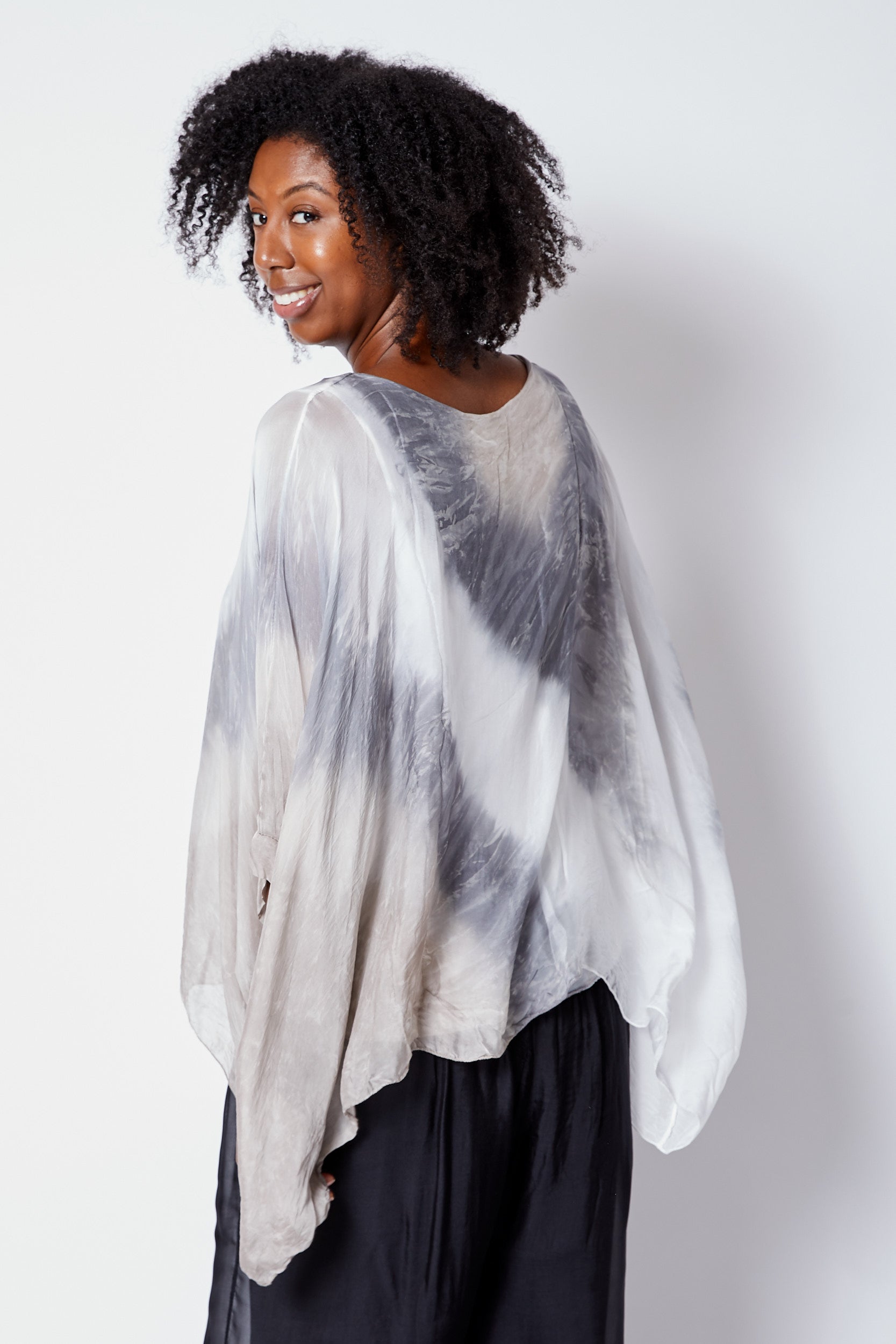 Italian Silk Tie-Dye Top - Jacqueline B Clothing