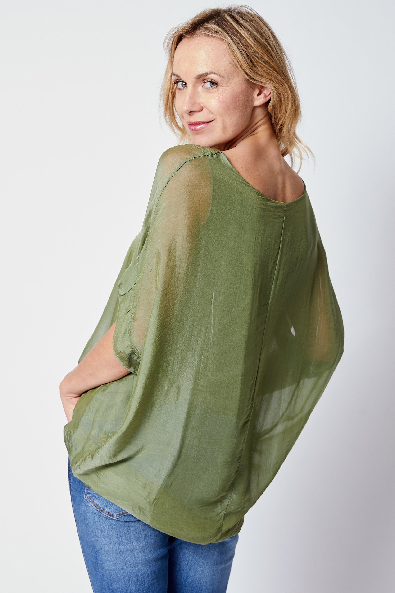 Italian Silk T-Shirt (Seventeen Colors) - Jacqueline B Clothing