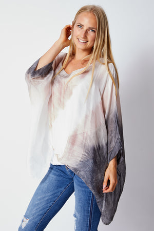 Italian Silk Tie-Dye Top - Jacqueline B Clothing