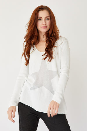 Star Elbow Sweater - Jacqueline B Clothing