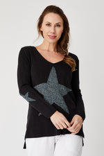 Star Elbow Sweater - Jacqueline B Clothing