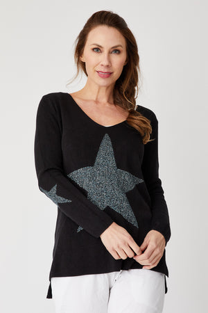 Star Elbow Sweater - Jacqueline B Clothing