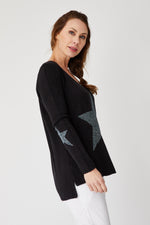 Star Elbow Sweater - Jacqueline B Clothing