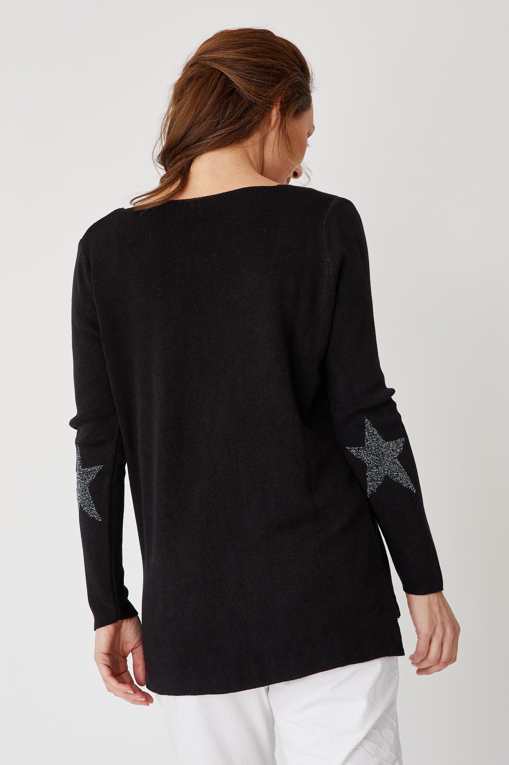 Star Elbow Sweater - Jacqueline B Clothing