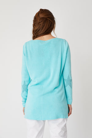 Star Elbow Sweater - Jacqueline B Clothing
