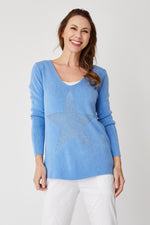 Star Elbow Sweater - Jacqueline B Clothing