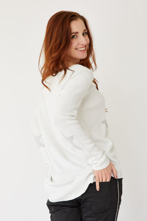 Star Elbow Sweater - Jacqueline B Clothing