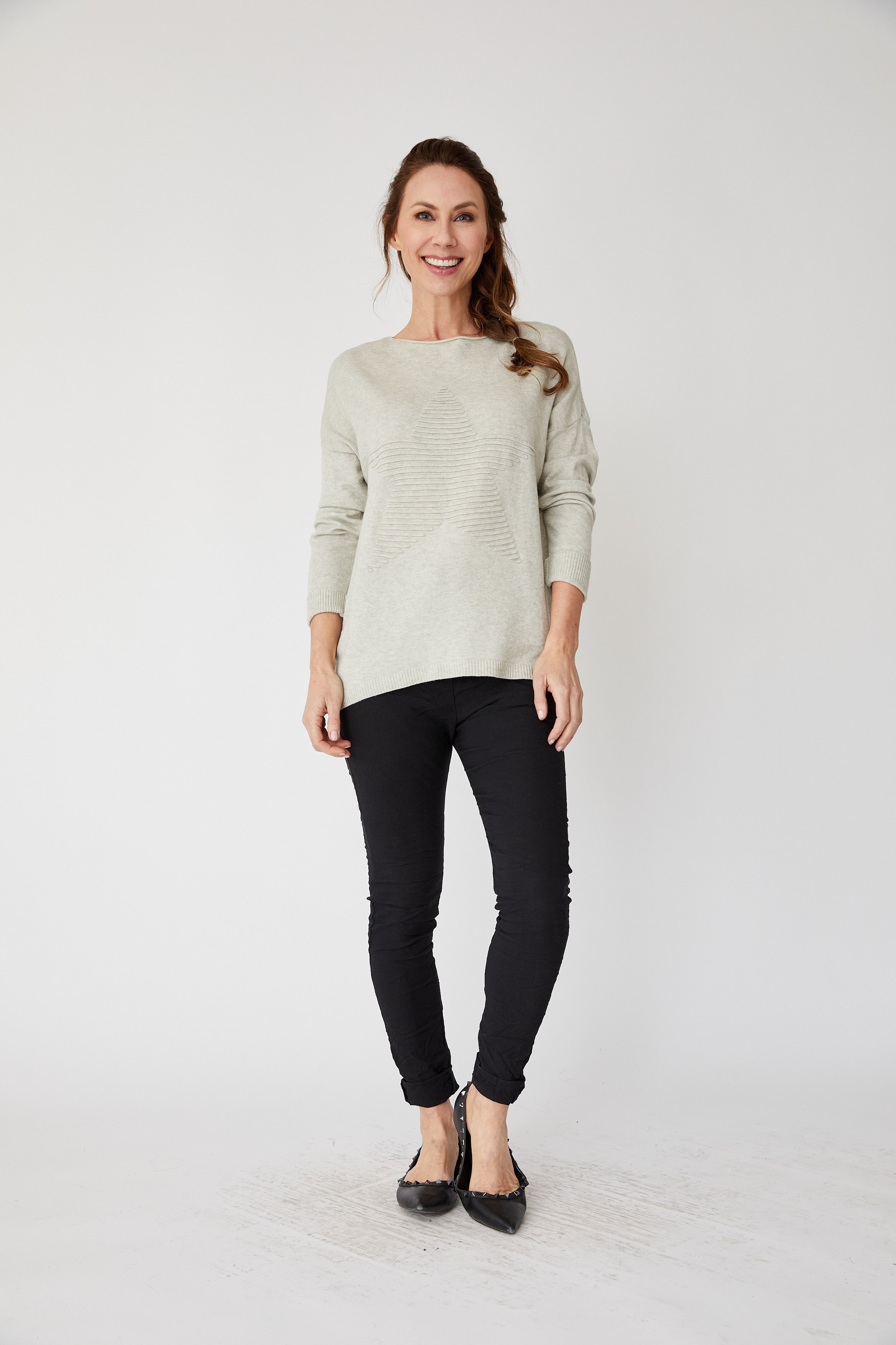 Embossed Star Sweater