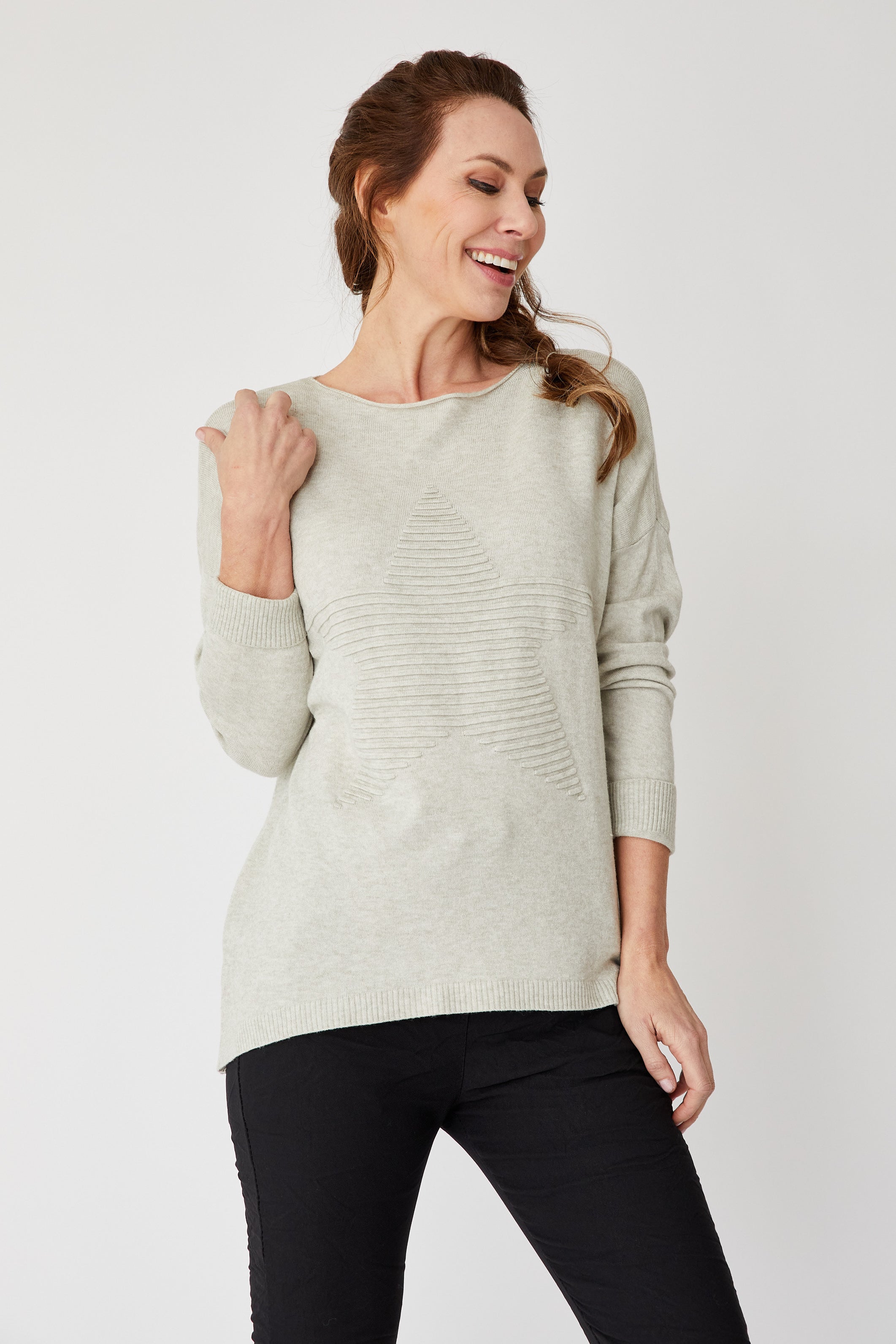 Embossed Star Sweater