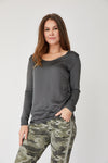 Silver Thread Satin Top