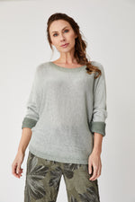 Zipper Back Sweater - Jacqueline B Clothing