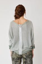 Zipper Back Sweater - Jacqueline B Clothing