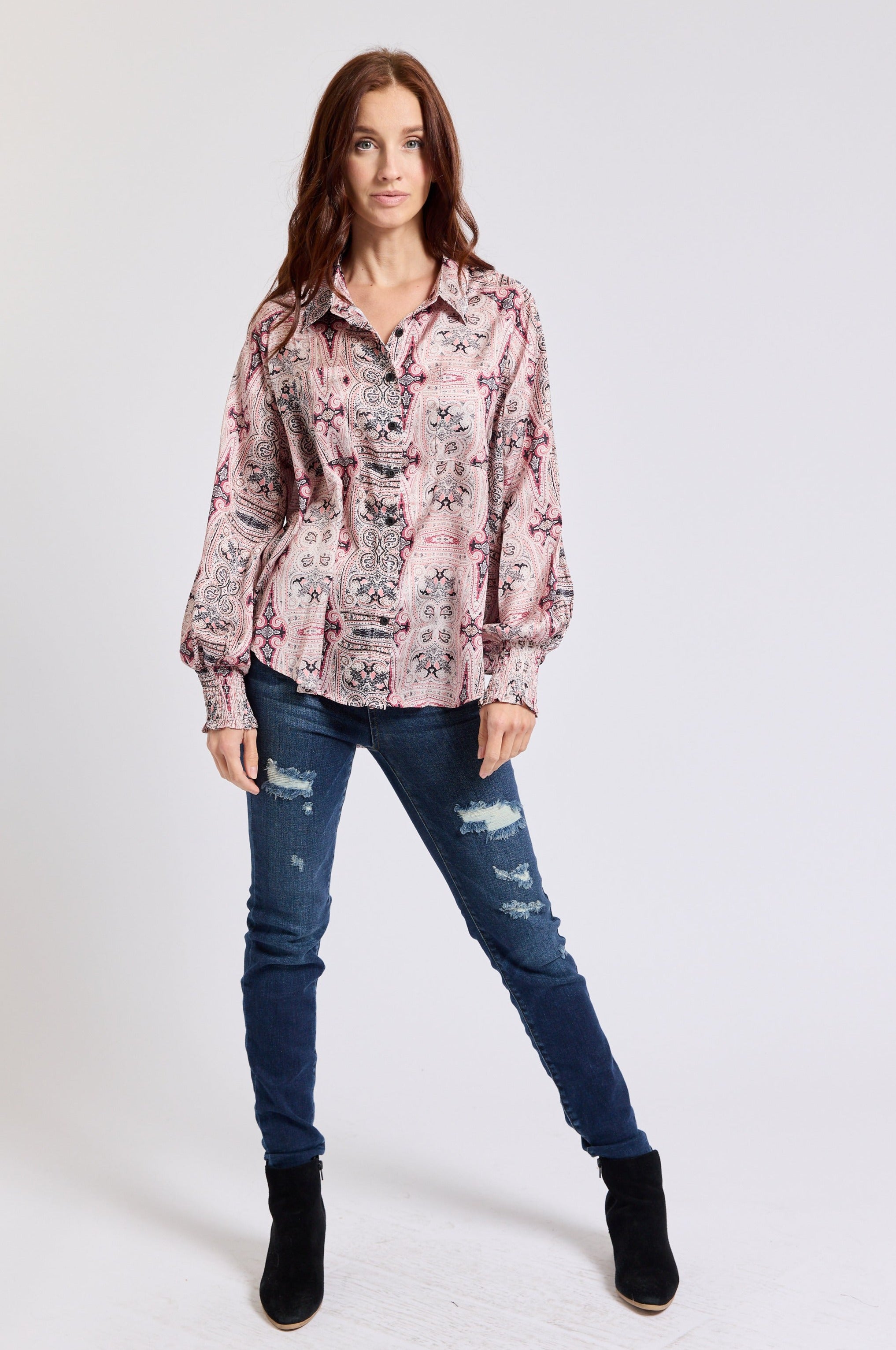 Pattern Top - Jacqueline B Clothing