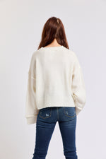 Bell Sleeve Sweater w/ Love Patch - Jacqueline B Clothing