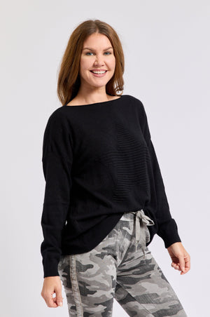 Embossed Star Sweater
