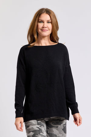 Embossed Star Sweater