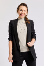 Ruched Sleeve Blazer - Jacqueline B Clothing