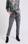 Sueded Satin Trim Pants (Three Colors)