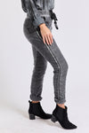 Sueded Satin Trim Pants (Three Colors) - Jacqueline B Clothing