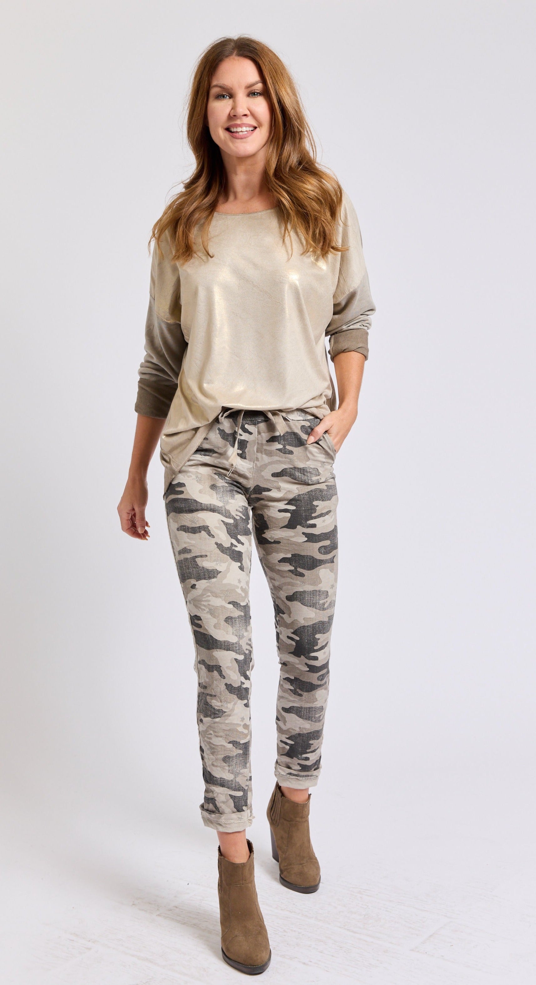 Long Sleeve Sueded Tee