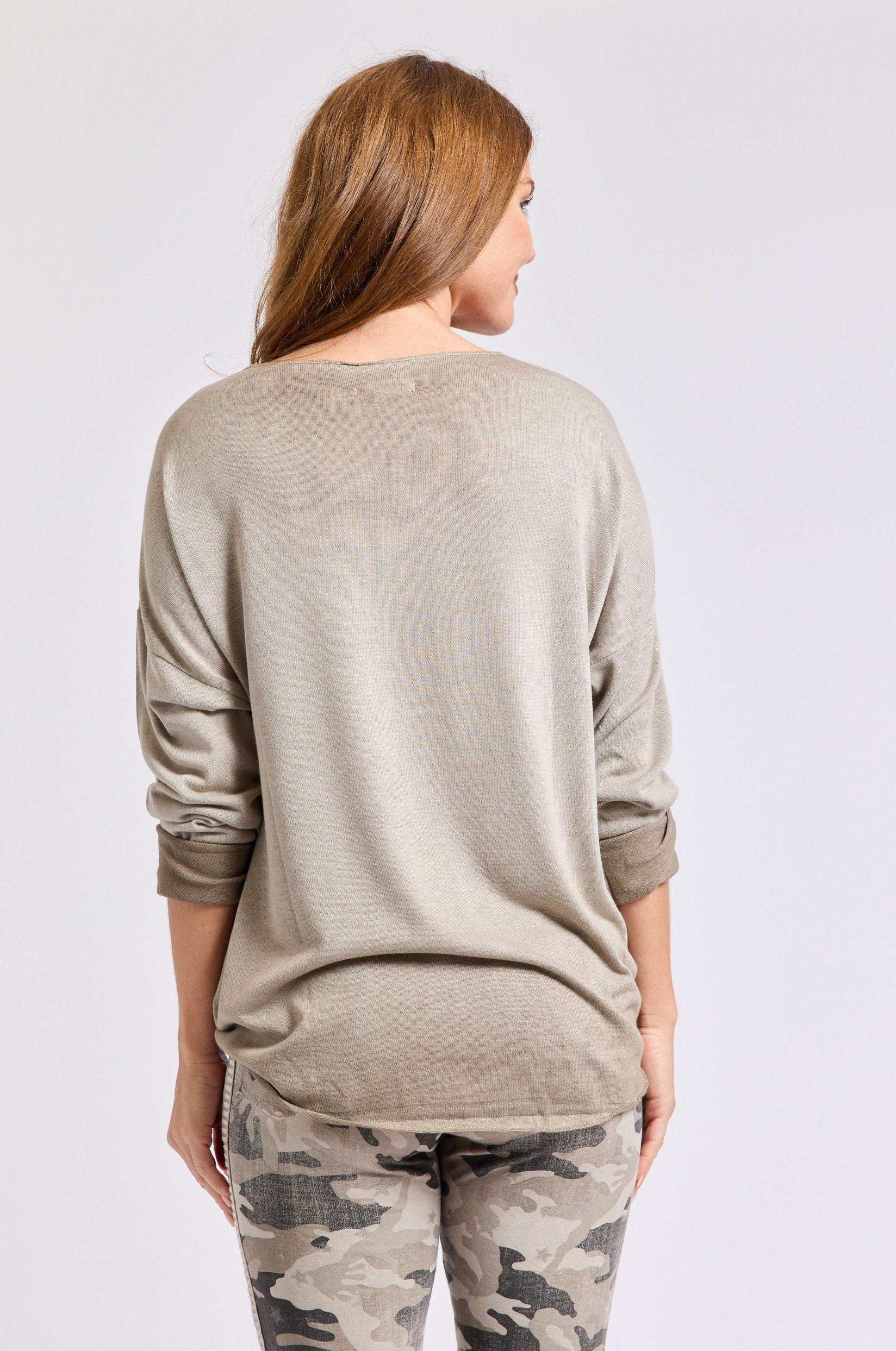Long Sleeve Sueded Tee