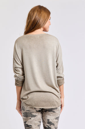 Long Sleeve Sueded Tee
