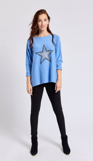 Rhinestone Super Star Sweater