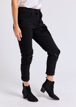Sequin Star Italian Stretch Pant - Jacqueline B Clothing