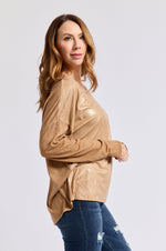 Long Sleeve Sueded Tee